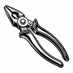 Professional isolated pliers graphic design element