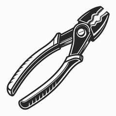 Professional isolated pliers graphic design element