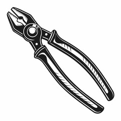 Professional isolated pliers graphic design element