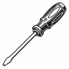 Professional screwdriver illustration isolated on white background