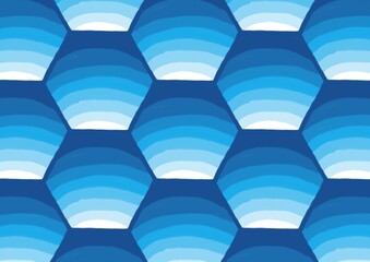 Abstract Hexagon Pattern Blue Hues Seamless Design Background Texture Perfect for website banners or textile prints (Created by graphics program)