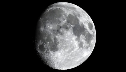 Obraz premium Detailed Overhead Moon Surface in HDR Style