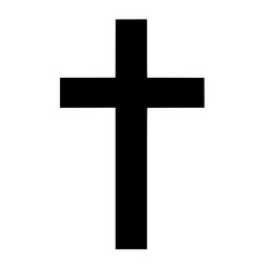 a black and white silhouette of a cross black, cross, icon, sign, silhouette, symbol , Generative art.
