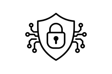Cybersecurity Shield Icon – Digital Privacy Protection Vector

