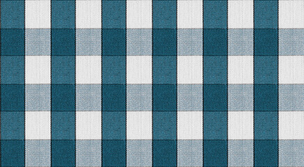 Light Blue White Plaid Fabric Design Close up View