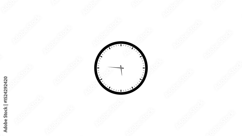 Poster simple black and white clock face design with minimalist style and clean presentation minimalist clo