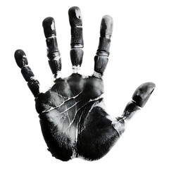 Dramatic Black and White Handprint: Texture, Art, Design Element