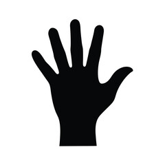 Obraz premium hand silhouette vector