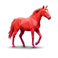 Illustration of red horse for new year 2026