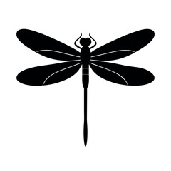 Fruit fly vector silhouette