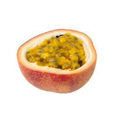 Passion Fruit half cutout, full depth of field.
