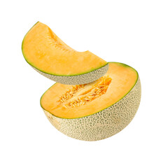 Cantaloupe Melon cutout, full depth of field.