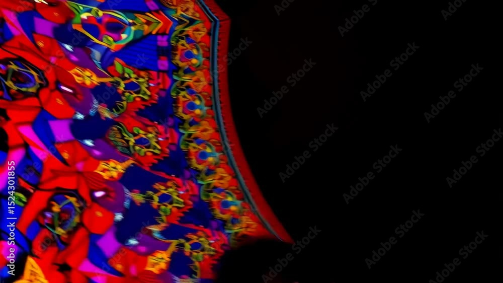 Poster colorful kaleidoscope patterns creating mesmerizing abstract motion