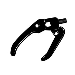 Obraz premium a black silhouette of a pliers on a transparent background black, icon, silhouette, style , Generative art.