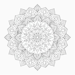 ornamental round lace pattern mandala