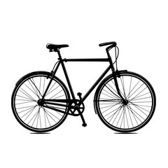 Fototapeta premium a black silhouette of a bike on a transparent background bicycle, bike, black, silhouette, wheel , Generative art.
