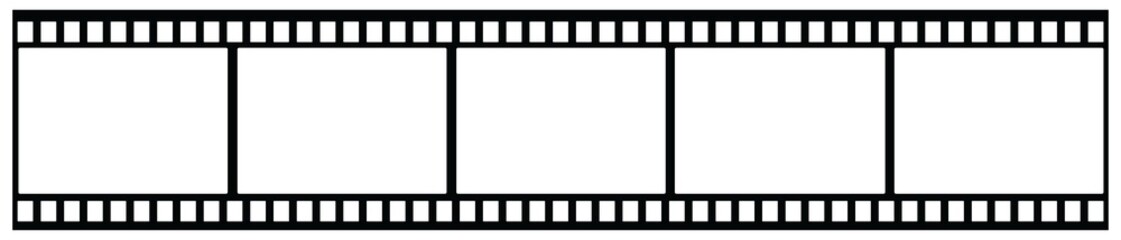 Film Strip Vector Template – Classic Movie Reel Frame Design for Photography, Cinema, and Video Projects