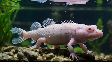 Obraz premium tropical fish swimming in aquarium