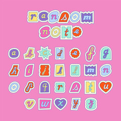 Handdrawn Lowercase Ransom Note Letter