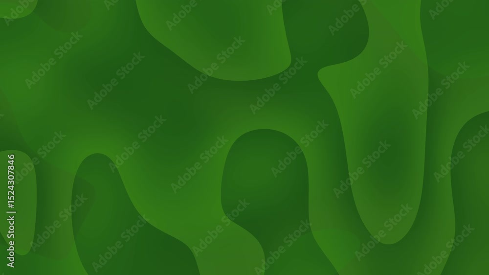 Poster abstract video with dynamic, flowing shapes in shades of green. subtle variations in tone create dep