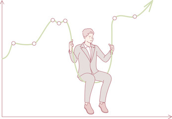 An engaging illustration showcasing business growth and current stock market trends, bringing data to life