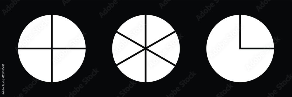 Poster pie chart icon. set of pie chart graph design