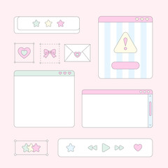 Cute Outline Pastel UI Windows