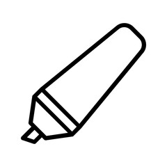 Highlighter outline icon. Ideal for study apps or note-taking UI.