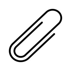 Paper clip outline icon. Perfect for office apps or document UI.