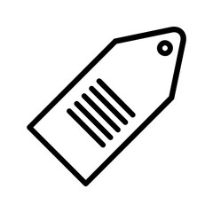 Tag outline icon. Great for shopping apps or labeling UI.