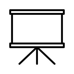 White board outline icon. Ideal for education apps or meeting UI.