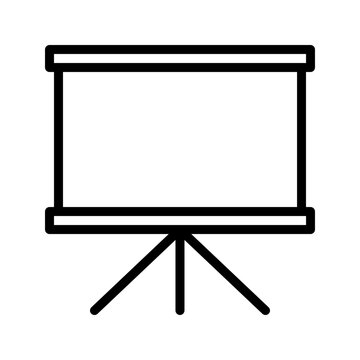 White board outline icon. Ideal for education apps or meeting UI.