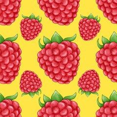 Ruspberry illustration, fruits background, watercolor ruspberry, berry illustration, freshness food, pattern
