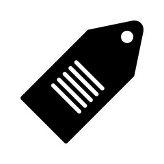Tag glyph icon. Great for shopping apps or labeling UI.