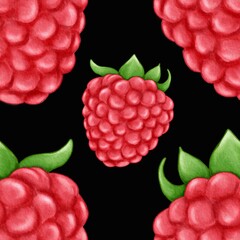 Ruspberry illustration, fruits background, watercolor ruspberry, berry illustration, freshness food, pattern