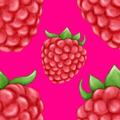 Ruspberry illustration, fruits background, watercolor ruspberry, berry illustration, freshness food, pattern