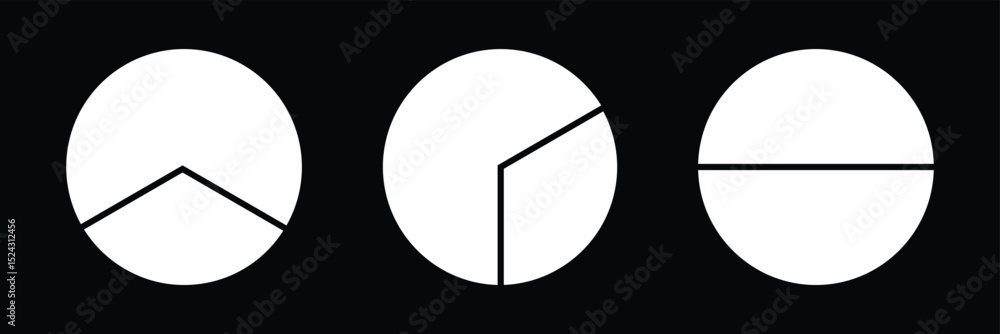 Poster pie chart icon. set of pie chart graph design