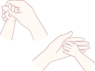 A deeply touching and evocative illustration of intertwined hands beautifully representing love, bond, and guidance