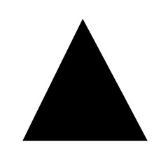 Fototapeta premium a black silhouette of a triangle in a square black, icon, shape, silhouette, square, symbol, triangle , Generative art.