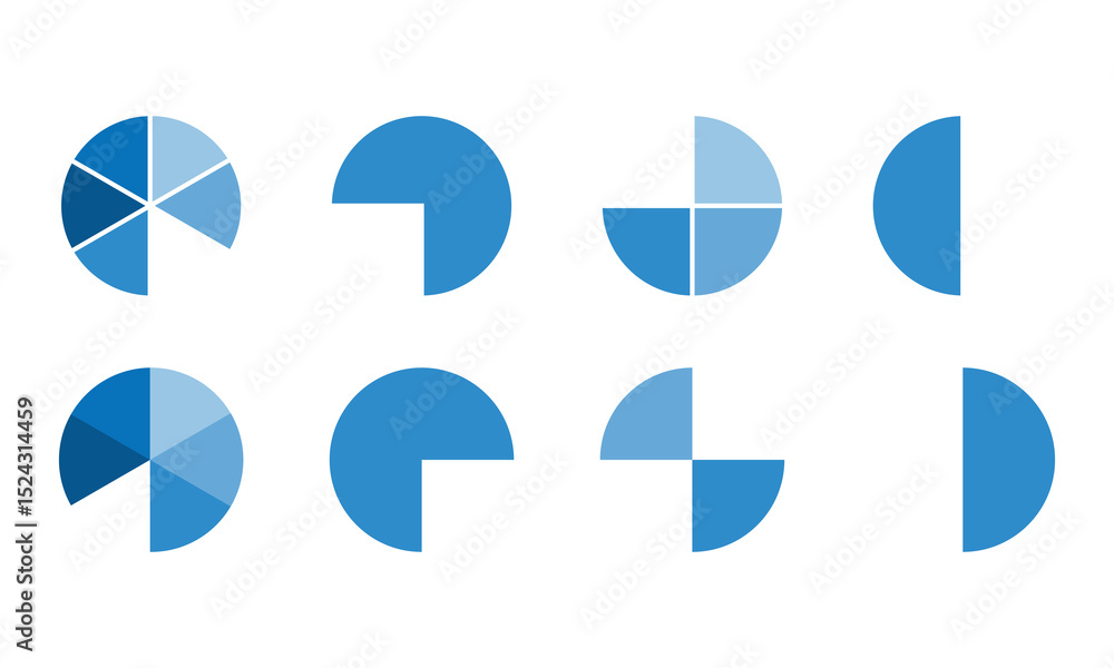 Poster pie chart icon. set of pie chart graph design