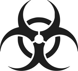 Biohazard Symbol Black White PNG Icon Vector Warning Danger Infection 