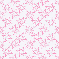 Botanical trendy seamless pattern. Flower and leaves abstract shape doodle art design for print, wallpaper, clipart, wall art for home decoration