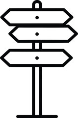 Directional Guidance: A clean, minimalist depiction of a signpost, a clear representation of guidance, choice, and navigating decisions, for your diverse and compelling needs.