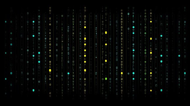 Digital matrix binary code abstract pattern