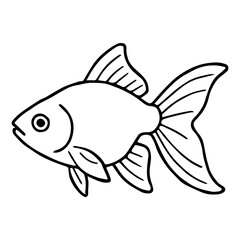 goldfish vector realistic line icon on white background
Vector line icon animal, wildlife