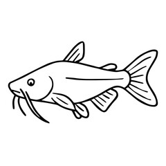 catfish vector realistic line icon on white background
Vector line icon animal, wildlife