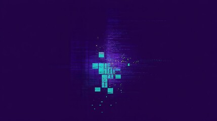 Abstract digital artwork with code elements