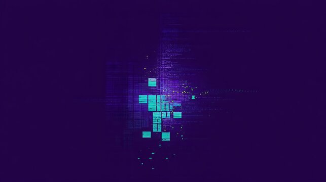 Abstract digital artwork with code elements - Powered by Adobe