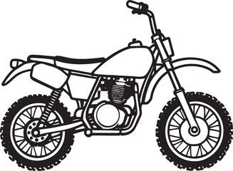 Fototapeta premium black motorcycle isolated on white background