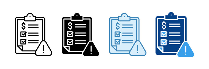 Risk Assessment Icon Set Multiple Style Collection